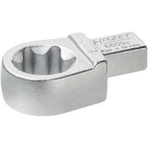 HAZET Box-end insert <b>tool</b> 6609C-E22 ∙ 9 x 12 mm insert square, solid ∙ Outside TORX® <b>profile</b> ∙ Size E22 - Product Image 1
