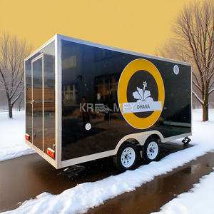 Chariot de rue de 13 pieds carrés avec logo personnalisé, entièrement équipé et modulable, pour cuisine, camion de restauration et remorque à café - Product Image 3