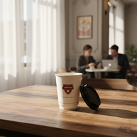 Gobelets en papier de haute qualité pour café, jus et autres boissons, avec logo personnalisé, gobelets en papier à paroi simple, emballages en papier