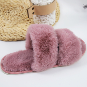 Custom Sunday Angora hilos zapatillas Sandalias interior antideslizante suave cálido zapatos baratos al por mayor casa zapatillas mullidas EVA - Product Image 5