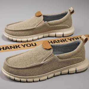 Chaussures en toile tendance pour hommes, chaussures en toile monobloc pour hommes, respirantes et au style décontracté. Chaussures décontractées pour hommes à semelles épaisses - Product Image 4