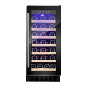 Vinopro 34 bottiglie 91L compressore monozona cantina refrigeratore porta nera controllo In-armadio Freestanding per vino frigo