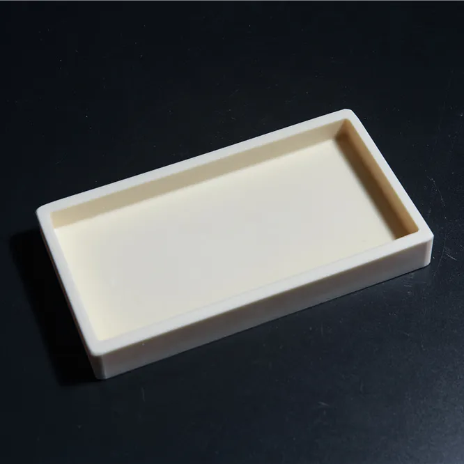 refractory alumina board tray 99% alumina ceramic square shape plate board tray
