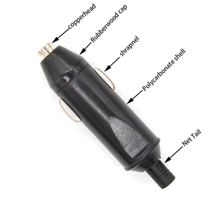 Bộ sạc ô tô đa năng, đầu cắm Bakelite, 12/24V, bộ chuyển đổi sạc tẩu thuốc xe hơi, đầu cắm đực có cầu chì - Product Image 2