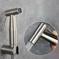 Pistolet pulvérisateur en acier inoxydable 304 pour le commerce transfrontalier, avec buse pour femmes, pistolet d'arrosage pour toilettes, douchette de toilettes, pour usage domestique