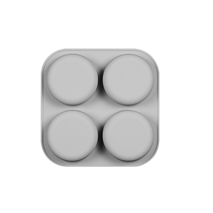 MUYULINS Factory 4-Cavity Round Bath Soap Mold LFGB Platinum Grade Non-Stick BPA-Free <b>Silicone</b> Mold, Suitable for DIY - Product Image 6