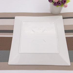 จานสี่เหลี่ยมลายครามสีขาวคุณภาพสูงสไตล์นอร์ดิกพิมพ์ลายตามสั่งเป็นมิตรต่อสิ่งแวดล้อมสำหรับสเต็กบ้าน - Product Image 5