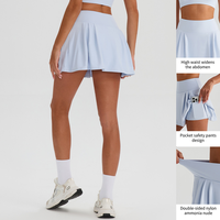 Rok Tenis Lipit Ringan Wanita dengan Cetakan Khusus, Cepat Kering, Pakaian Golf, Pakaian Olahraga, Menyerap Keringat, Ukuran Besar, Gaun Tenis