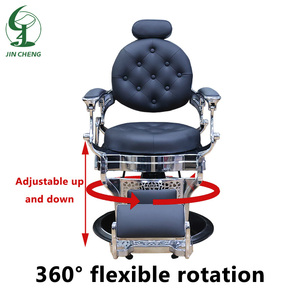 Sillón de Barbería <span class=keywords><strong>Retro</strong></span> Jincheng para Hombres, Silla de Peluquería con Elevación para Afeitar y Peinar - Product Image 4