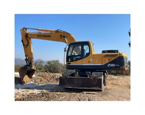 Excavatrice sur pneus Hyundai 210W-9 d'occasion de 21 tonnes de bonne qualité, excavatrice sur pneus Hyundai d'occasion à vendre à prix réduit - Product Image 1