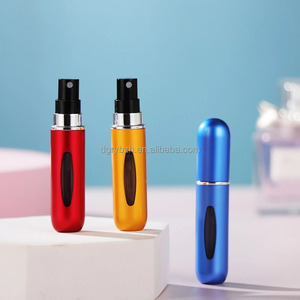 Outer Metallic Aluminum Inner PP Bottle Empty <strong>Atomizer</strong> 5ml <strong>Travel</strong> <strong>Refillable</strong> Mini Spray Bottle <strong>Perfume</strong> Bottles with Window - Product Image 5
