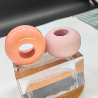 Couvercles de diffuseur de roseau écologiques portables 28mm bouchon à vis en bois de noyer noir thérapie d'arôme sans feu pour verre de parfum de voiture