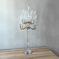 Porte-bougie en verre cristal, décoration de mariage, fournitures de décoration de Noël, vaisselle de fête, décorations de table, cadeaux, artisanat