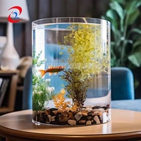 Klarer Zylinder Acryl Aquarium Aquarium Acryl Boxen Rund zylinder Rohr behälter