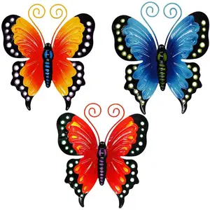 Red Orange Blue Butterfly Home Bedroom Office Garden Wall Decor Hanging for Indoor Outdoor