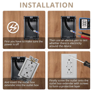 ETL Fire évalué pour 2 heures Boîte de prise de courant électrique non métallique à 3 bandes <span class=keywords><strong>BE3</strong></span> Extender Box Extender Outlet - Product Image 6