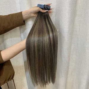 Extensiones de Cabello Humano Brasileño 100% de Una Sola Capa, Precio al por Mayor, Buena Calidad, Extensiones de Cabello Liso Sedoso con Cinta Adhesiva, 100g por Paquete - Product Image 2