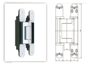 Bisagra Oculta Moderna Hafele de 180 Grados, Tipo Alemán, Ajustable en 3D, de Zinc y Aluminio, de Alta Resistencia - Product Image 3