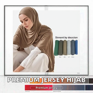 Hijab en jersey extensible uni, respirant, personnalisé, léger, polyvalent, toutes saisons, foulard, couvre-chef - Product Image 2