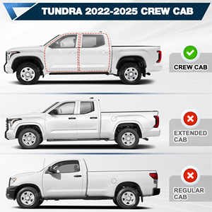 Chạy Bảng Hai cầu thang thả bên bước cho 2022 2023 2024 <span class=keywords><strong>2025</strong></span> <span class=keywords><strong>Tundra</strong></span> Crew CAB, thép carbon bột bọc Đen Nerf thanh - Product Image 2