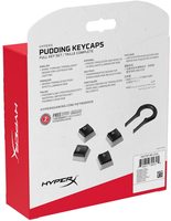 Precio al por mayor 100% original en stock: Teclas HyperX Pudding Gaming, juego completo de 104 teclas, diseño inglés (EE. UU.) - Negro/Blanco