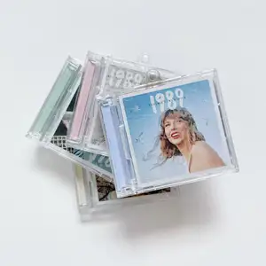 Hinchee özel baskı kişiselleştirilmiş fotoğraf CD NFC Idol için konser albümü kapak plastik akrilik cd kutusu anahtarlık anahtarlık kolye