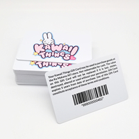 Tarjeta de Regalo de Plástico Personalizada con Impresión de Código de Barras Único y Sobre para la Tarjeta