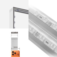 Boîte à lumière LED SEG 65 mm autoportante avec cadre en aluminium, affichage rétroéclairé sans outil pour stand de salon professionnel et location événementielle