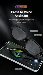 Lunettes intelligentes AI : traduction, musique et appels téléphoniques, lunettes de soleil sans fil, lunettes audio intelligentes - Product Image 4