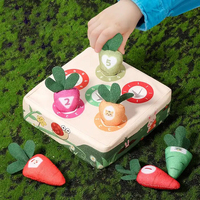 Jouet en peluche carotte éducatif précoce pour bébé, ensemble de jouets sensoriels pour nourrissons, avec fonction de tirer les radis, pour la reconnaissance des couleurs, des nombres et des formes, idéal comme cadeau
