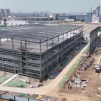 Estructura de acero industrial prefabricada de bajo costo Almacén Cobertizo de metal Hangar Construcción de edificios