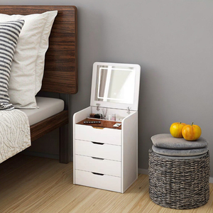 <span class=keywords><strong>Mesa</strong></span> de Noche Moderna de Color Crema, Más Vendida, con Función de Almacenamiento Multifuncional - Product Image 6