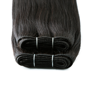 K.SWIGS Cuticle Aligned Virgin Human Hair Machine Weft Double Drawn Remy Hair Extensions <b>Silky</b> Straight Body Wave Natural Black - Product Image 5