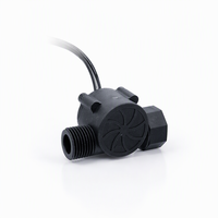 Sensor Aliran Air Cair G1/2 Flow Meter dengan Casing Nylon, Ulir Internal & Eksternal, Flowmeter untuk Peralatan Laser