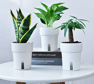 P459 Deepbang Vente <span class=keywords><strong>en</strong></span> gros de pots et jardinières <span class=keywords><strong>en</strong></span> plastique écologiques, durables, légers, petits, ronds, auto-arrosants, pour utilisation au sol - Product Image 1