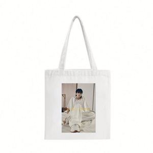 Sacs fourre-tout promotionnels en toile de coton vierge pour courses et sacs à chaussures pour Kpop - Product Image 6