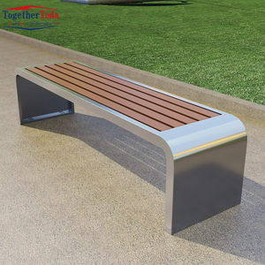 Banc de jardin moderne et simple, imperméable et antirouille, pour l'aménagement paysager des cours et des espaces publics - Product Image 2