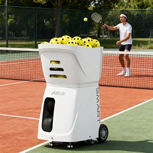 Équipement d'entraînement de pickleball intelligent et portable en ABS, capacité de 80 balles, contrôle par application, vitesse de 20 à 120 km/h, service à rotation interne - Product Image 3