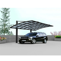 Couvercle d'auvent en aluminium de polycarbonate d'abri de voiture imperméable d'abri de voiture Offre Spéciale en métal