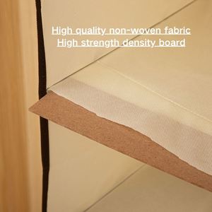 Sac de rangement suspendu multifonctionnel grande capacité en tissu non tissé respirant, organisateur de porte de placard en panneau de densité solide - Product Image 2