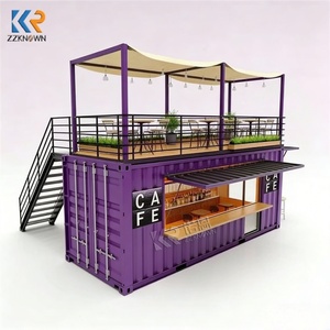 Café mobile préfabriqué personnalisé en conteneur maritime, kiosque de café mobile clé en main, café pour les activités commerciales en plein air - Product Image 1