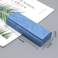 Étui à lunettes portable grand format pour myopie, design élégant, anti-pression, nouveau style, en PU, avec impression de logo personnalisé