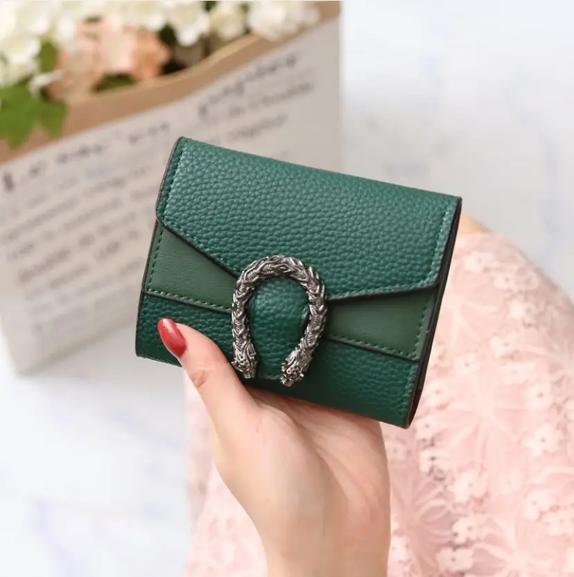 Fashion Women's Wallet Female Short Wallets Hollow Leave Pouch Handbag for Women Coin PU Leather Purses Card Holder