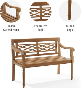 LS-1205,Manufactory Solid Wood <strong>Bench</strong> with <strong>Teak</strong> Colour With Knock Down Structure Indoor Outdoor Livingroom Church <strong>Bench</strong> - Product Image 4