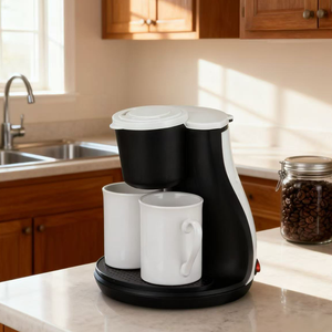 <span class=keywords><strong>Cafetière</strong></span> à <span class=keywords><strong>filtre</strong></span> 450W 240ml <span class=keywords><strong>2</strong></span> <span class=keywords><strong>tasses</strong></span> en porcelaine Panier filtrant amovible/Plaque de support <span class=keywords><strong>Filtre</strong></span> permanent Indicateur lumineux marche/arrêt - Product Image 5