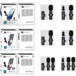 Micro không dây cài áo K8 K9, micro cài áo Lavalier K9, micro kép dành cho phỏng vấn, Tiktok, livestream, vlog, micro mini - Product Image 4