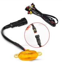 Feux de calandre avant LED universels pour voiture, blanc ambre, 4 LED, éclairage de calandre, lampe œil d'aigle pour tout-terrain, coffre, SUV, Ford, Toyota