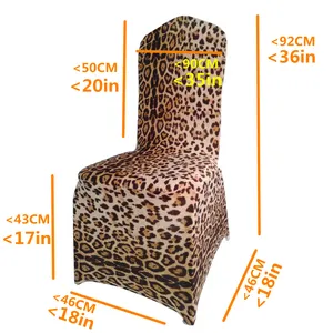 Capa de cadeira extensível com estampa de leopardo para sala de estar, festa, moda empresarial e conferência de lançamento