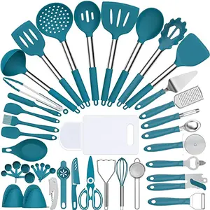 Nordic Style Aluminium Utensils Kit Cooking Accessories Tools Set Portable Restaurants Home Decor Non Stick Kitchen Cookware Kit