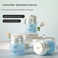 Boîte de crème cosmétique en plastique personnalisée, pressée sous vide, type bec d'oiseau, pour crème pour le visage, lotion, flacon de sous-conditionnement